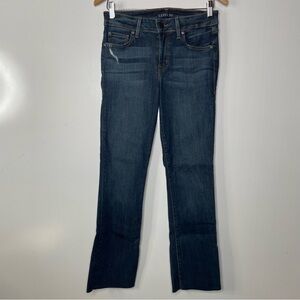 Level 99 Anthropologie Straight Leg Raw Edge Hem Jeans Size 28